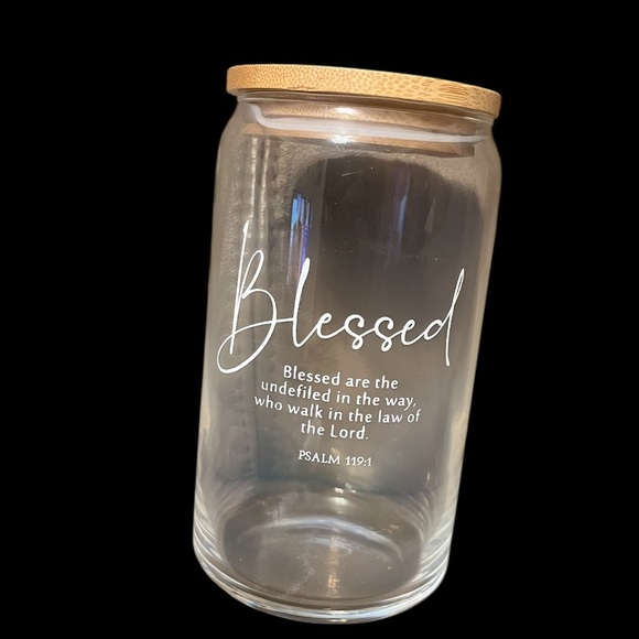 Bible Verse Glass drinking jars (Qty 1) - Picture 2 of 8